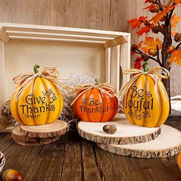 SAND MINE Thanksgiving Pumpkin Set for Fall Home Decor