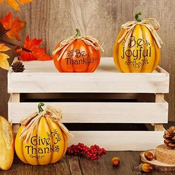 SAND MINE Thanksgiving Pumpkin Set for Fall Home Decor