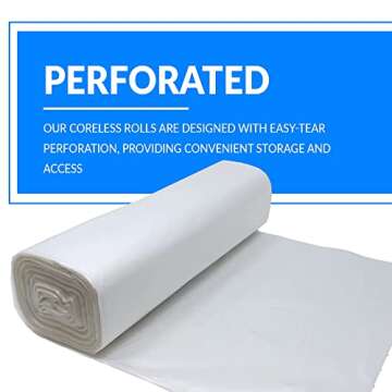 Reli. SuperValue 55-60 Gallon Trash Bags | 50 Count | Made in USA | Heavy Duty | Clear Multi-Use Garbage Bags