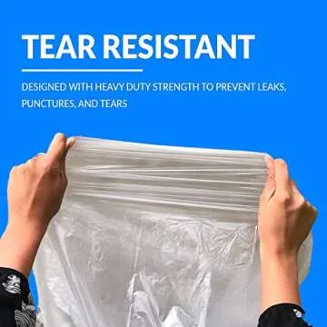 Reli. SuperValue 55-60 Gallon Trash Bags | 50 Count | Made in USA | Heavy Duty | Clear Multi-Use Garbage Bags