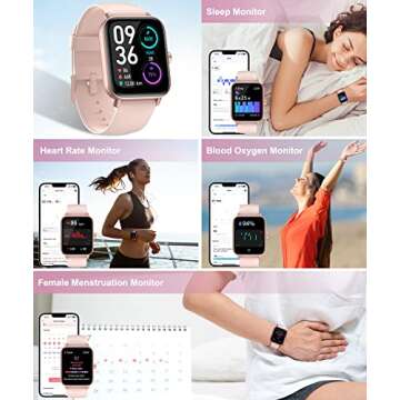 Smartwatch with Bluetooth Call, Alexa, Fitness Tracker