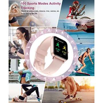 Smartwatch with Bluetooth Call, Alexa, Fitness Tracker