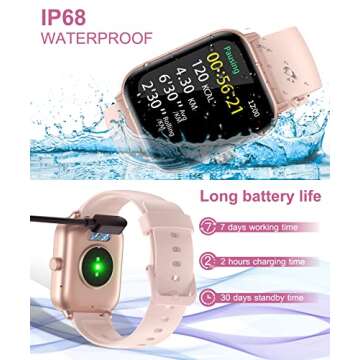 Smartwatch with Bluetooth Call, Alexa, Fitness Tracker