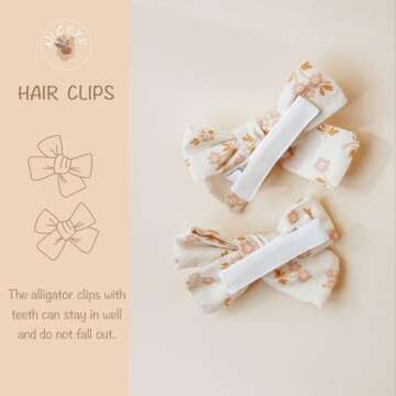 Cute and Comfortable Niceye Baby Hair Clips – 24 Pcs Soft Cotton Bows