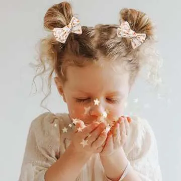 Niceye Baby Hair Clips – 24 Pcs Cotton Bows for Girls