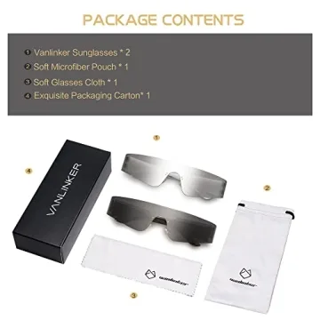 Affordable Futuristic Wrap Around Sunglasses by VANLINKER