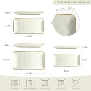 Famiware Ocean Series Microwave Safe Serving Platters