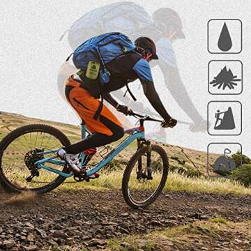 Mezonn Emergency Sleeping Bag & Tent Shelter Survival Bivy Sack Use as Emergency Blanket Lightweight Survival Gear for Outdoor Hiking Camping Keep Warm After Earthquakes, Hurricanes and Other disaster