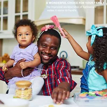 2 Pieces Detangling Brush for Afro America/African Hair Textured 3a to 4c Kinky Wavy/Curly/Coily/Wet/Dry/Oil/Thick/Long Hair, Knots Detangler Easy to Clean (Black, Pink)