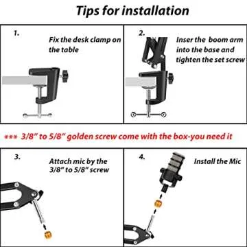 For rode podmic boom arm, Mic desk stand Compatible with rode pod Microphone, rode podmic arm perfect for Podcasts, Gaming, Recording.