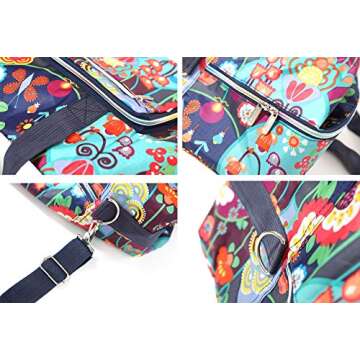 Large Foldable Travel Duffel Bag, Sports Tote Gym Bag For Women with Trolley Sleeve Weekender Overnight Carry On Checked Luggage Bag Hospital Bag Tote Shoulder Handbag Bag (flower rose)