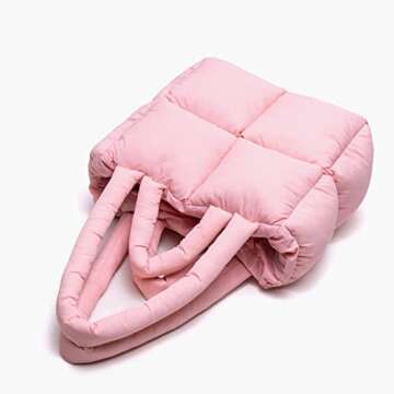 Puffer Tote Bag - Trendy Quilted Large Handbags for Women