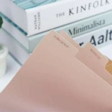 Koqye 8-Tab Binder Index Dividers for 3 Ring Binders, Colored Plastic Dividers withTabs, 3 Hole Punched Sturdy Dividers - Organize School and Office (Pink - 1 Pack)