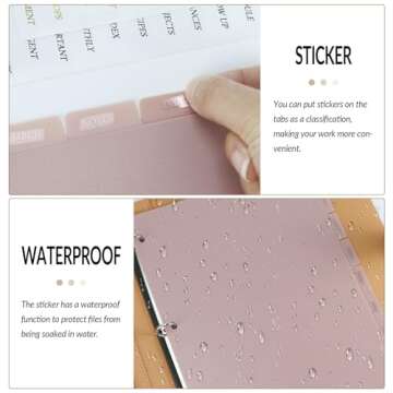 Koqye 8-Tab Binder Index Dividers for 3 Ring Binders, Colored Plastic Dividers withTabs, 3 Hole Punched Sturdy Dividers - Organize School and Office (Pink - 1 Pack)