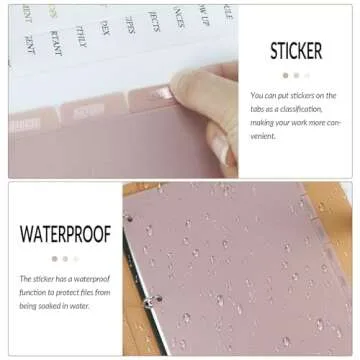 Koqye 8-Tab Binder Index Dividers for 3 Ring Binders, Colored Plastic Dividers withTabs, 3 Hole Punched Sturdy Dividers - Organize School and Office (Pink - 1 Pack)