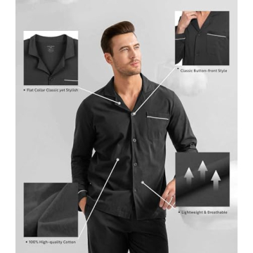 Comfortable Cotton Pajamas Set for Stylish Men by DAVID ARCHY