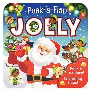 Peek-a-Flap Jolly Christmas Lift-a-Flap Book for Toddlers