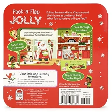 Peek-a-Flap Jolly Christmas Lift-a-Flap Book for Toddlers