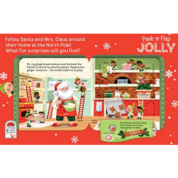 Peek-a-Flap Jolly Christmas Lift-a-Flap Book for Toddlers