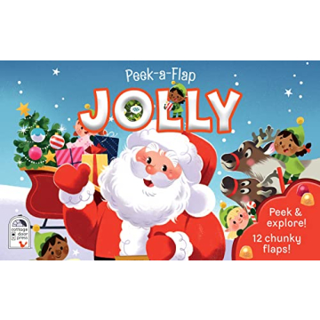 Peek-a-Flap Jolly Christmas Lift-a-Flap Book for Toddlers
