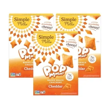 Simple Mills Pop Mmms Cheddar Baked Snack Crackers - Healthy & Gluten Free