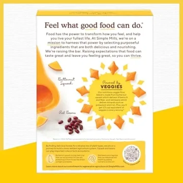 Simple Mills Cheddar Baked Snack Crackers Pack of 3