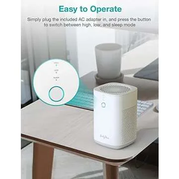 Compact RedyPure Air Purifier with HEPA Filter for Home