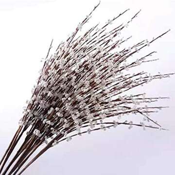 8 Pcs Long Stem Artificial Jasmine Flowers for Decor