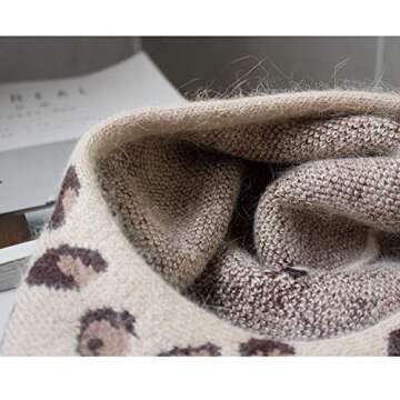 INOGIH Wool Blend French Beret Hat for Women Solid Beanie Cap Stretchable Winter Warm Beret