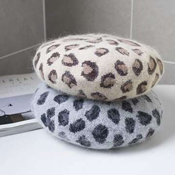 INOGIH Wool Blend French Beret Hat for Women Solid Beanie Cap Stretchable Winter Warm Beret