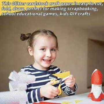 Glitter Cardstock Bulk 150 Sheets Assorted Colors