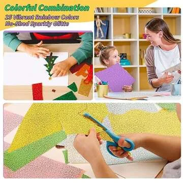 Glitter Cardstock Bulk 150 Sheets Assorted Colors