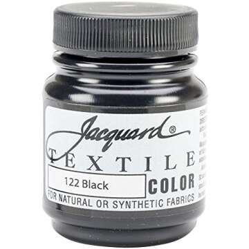 Jacquard Textile Color Black - Premium Fabric Paint for All