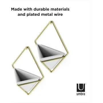 Umbra Trigg Hanging Planter Set of 2 - White & Brass