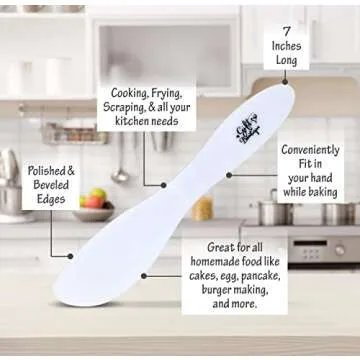 Gift Boutique Heat Resistant Spatula Set, Spatulas for Nonstick Cookware, Small Spatula Kitchen Use, Plastic Spatula Kitchen Utensils, Heat Proof Mini Spatula Turner Flipper, Cooking, Baking (10 Pack)