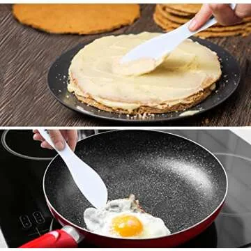 Gift Boutique Heat Resistant Spatula Set, Spatulas for Nonstick Cookware, Small Spatula Kitchen Use, Plastic Spatula Kitchen Utensils, Heat Proof Mini Spatula Turner Flipper, Cooking, Baking (10 Pack)