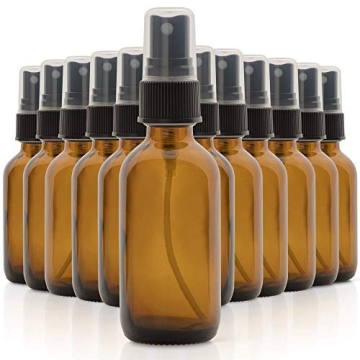 1790 2oz Glass Spray Bottles for Essential Oils | Set of 12 Fine Mist Sprayers