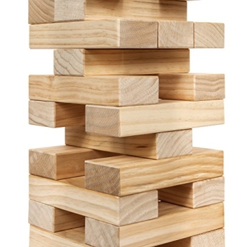 Jumbo Toppling Timbers Set with Carrying Case - Outdoor Fun