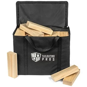Jumbo Toppling Timbers Set with Carrying Case - Outdoor Fun