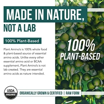 Organic Plant Aminos Essential Amino Acids - Vegan, Raw - 360 Tablets