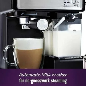 Espresso and Cappuccino Maker with Milk Frother