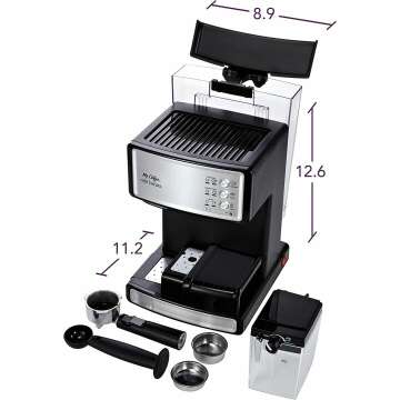 Espresso and Cappuccino Maker with Milk Frother