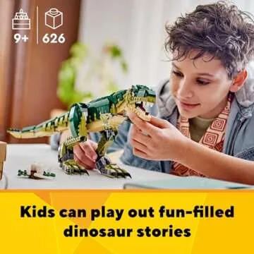 LEGO Creator 3 in 1 T Rex Toy - Dinosaur Toy Building Set for Kids, Boys & Girls, Ages 9+ - 3 Building Options, T-Rex to Triceratops to Pterodactyl - Gift Idea for Birthdays - 31151