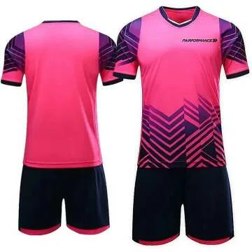 Youth Soccer Jerseys Set for Boys & Girls Age 6-12