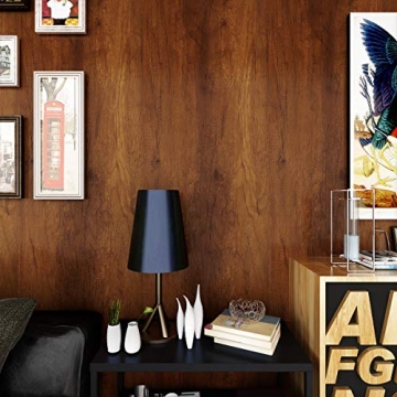 Livelynine Brown Wood Contact Paper for Furniture Decor