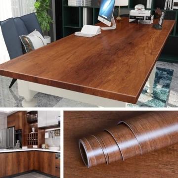 Livelynine Brown Wood Contact Paper for Furniture Decor