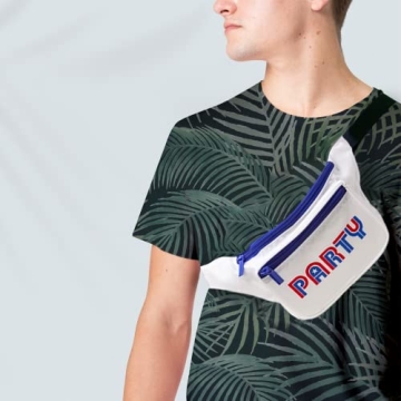 Funny Guy Mugs Red White Blue Party Premium USA Fanny Pack