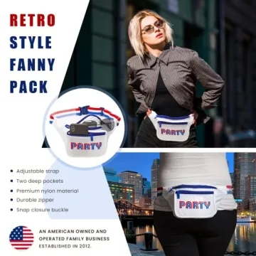 Funny Guy Mugs Red White Blue Party Premium USA Fanny Pack