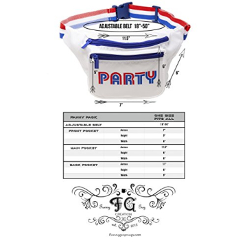 Funny Guy Mugs Red White Blue Party Premium USA Fanny Pack