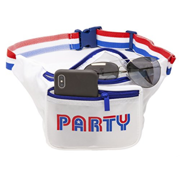 Funny Guy Mugs Red White Blue Party Premium USA Fanny Pack